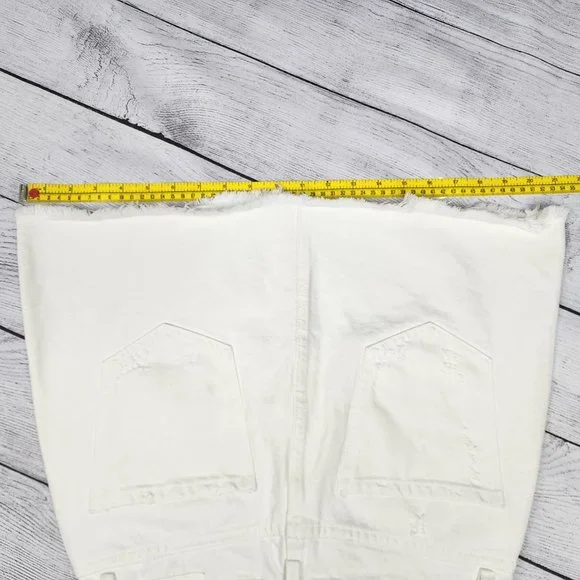 Zara Denim Skirt White Distressed, Size S - Picture 10 of 13